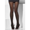Pantys transparentes negros rayas verticales