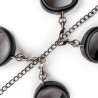 Fetish Set with Necklace and 4 Black Leather Handcuffs ET372