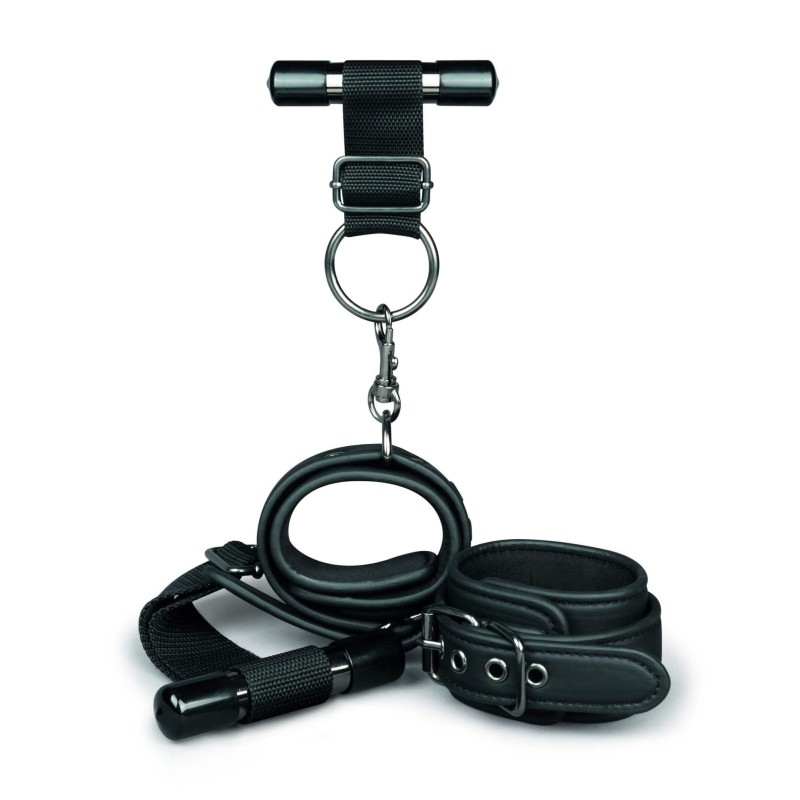 Black Leather Door Shackles ET379