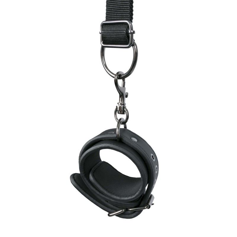 Black Leather Door Shackles ET379