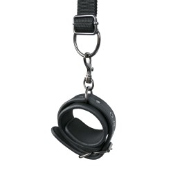 Black Leather Door Shackles ET379