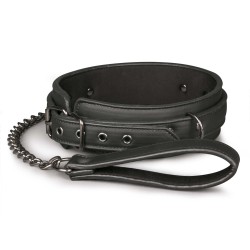Leather collar with strap ET370