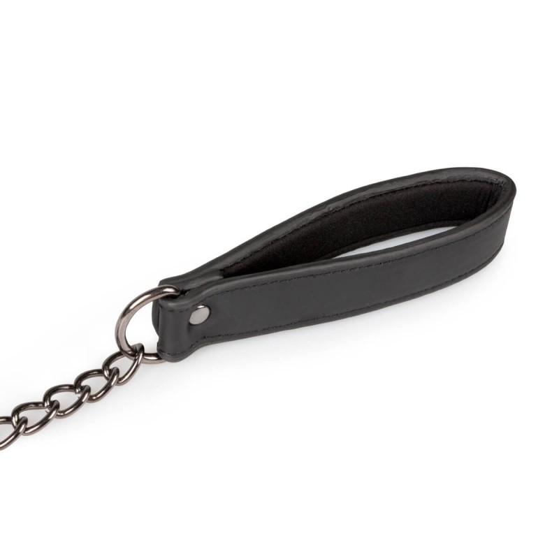 Leather collar with strap ET370