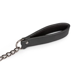 Leather collar with strap ET370