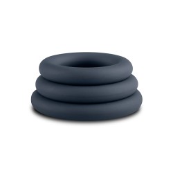 Kit 3 Anillas Pene Silicona Gris