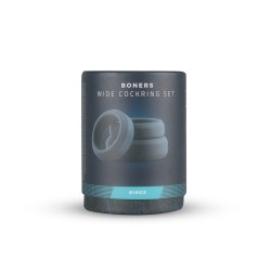 Kit 3 Anillas Planas Pene Silicona Gris