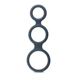 Triple Ring for Penis Silicone Grey