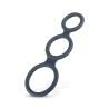 Anilla Triple para Pene Silicona Gris