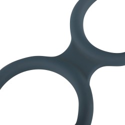 Anilla Triple para Pene Silicona Gris