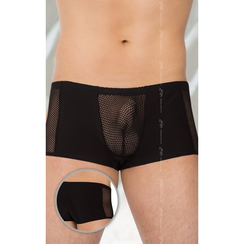 Boxer Negro con Red y transparencias 4515