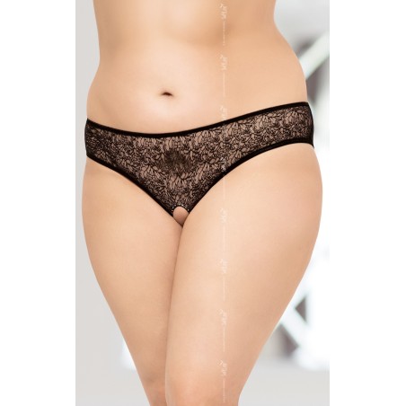 Black Open Lace Panties XL-XXXL 2467