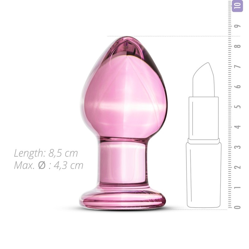 Glass Buttplug Rosa (8,5cm x 4,3cm)