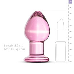 Glass Buttplug Rosa (8,5cm x 4,3cm)
