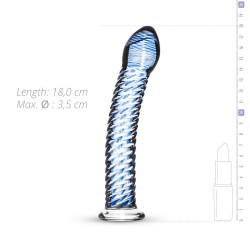 Glass Dildo No. 5 Azul (18cm x 3,5cm)