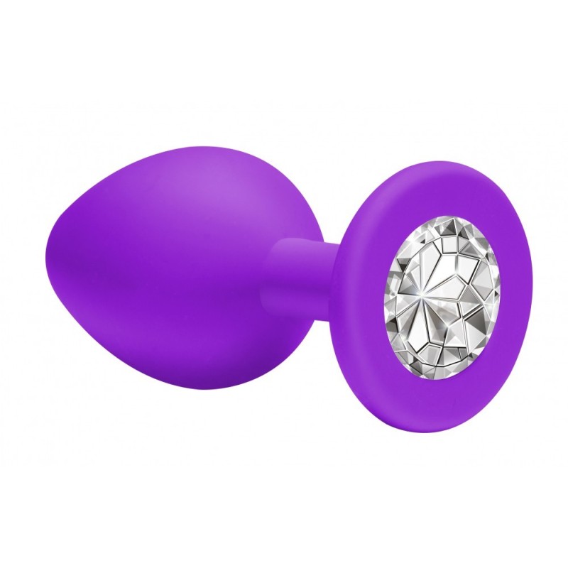 Anal Jewel Silicone Emotions- Purple - Transparent - Size M