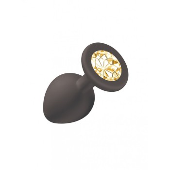 Joya Anal Silicona Emotions- Negro-Dorado - Talla M 2