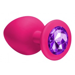 Anal Jewel Silicone Emotions- Pink - Purple - Size L
