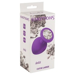 Joya Anal Silicona Emotions- Morado - Transparente- Talla L