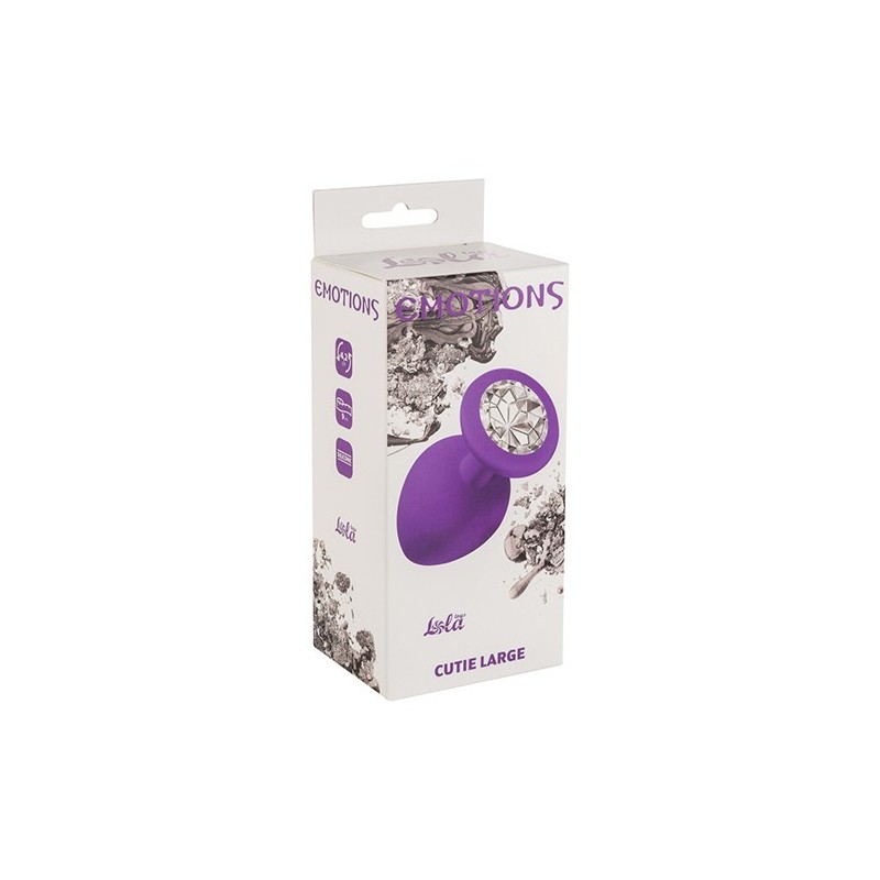 Anal Jewel Silicone Emotions- Purple - Transparent- Size L