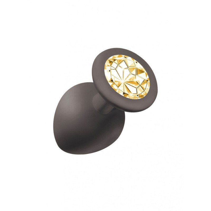 Anal Jewel Silicone Emotions- Black - Gold- Size L