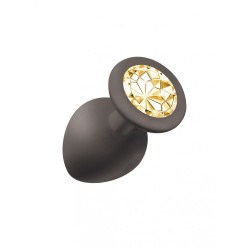 Anal Jewel Silicone Emotions- Black - Gold- Size L