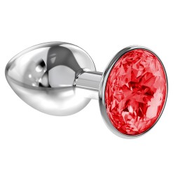 Sparkle Small - Aluminium Anal Jewel - Red - Size S