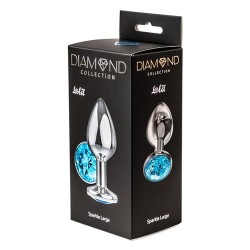 Sparkle Large - Joya Anal Aluminio - Turquesa -  Talla L