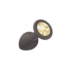 Joya Anal Silicona Emotions- Negro - Dorado Talla S