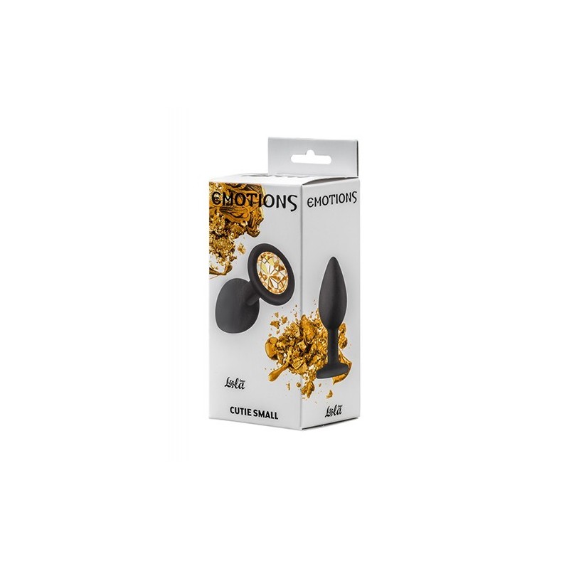 Joya Anal Silicona Emotions- Negro - Dorado Talla S