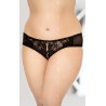 Queen Size Open Panties with Lace 2469 Black XL to XXXL
