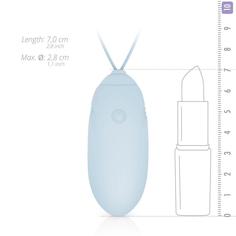 LUV EGG AZUL Huevo Recargable Silicona 12 modos
