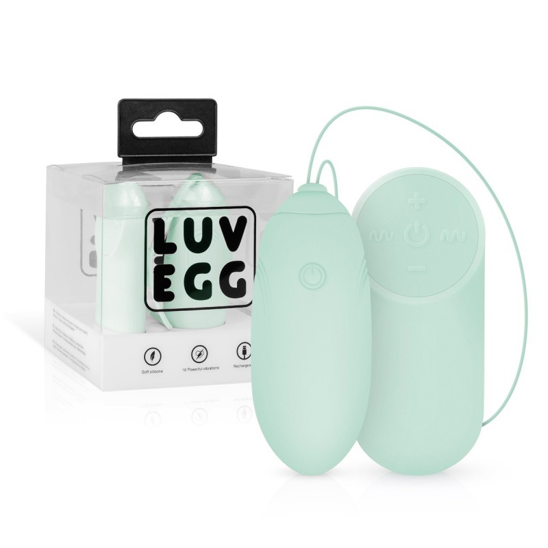 LUV EGG GREEN Egg Rechargeable Silicone 12 modes