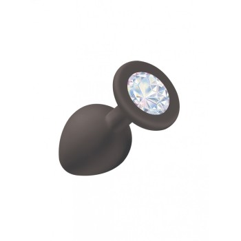 Joya Anal Silicona Emotions- Negro- Diamante - Talla M 2