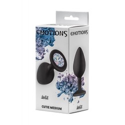 Joya Anal Silicona Emotions- Negro- Diamante - Talla M