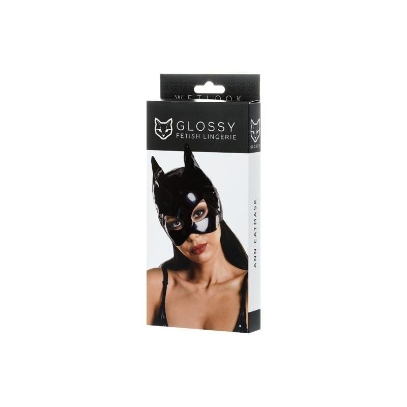 Máscara Gata Wetlook Negro Ann