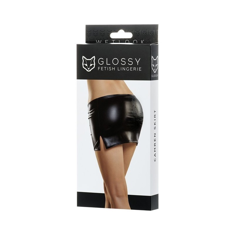 Minifalda Wetlook Negro Camren Talla S
