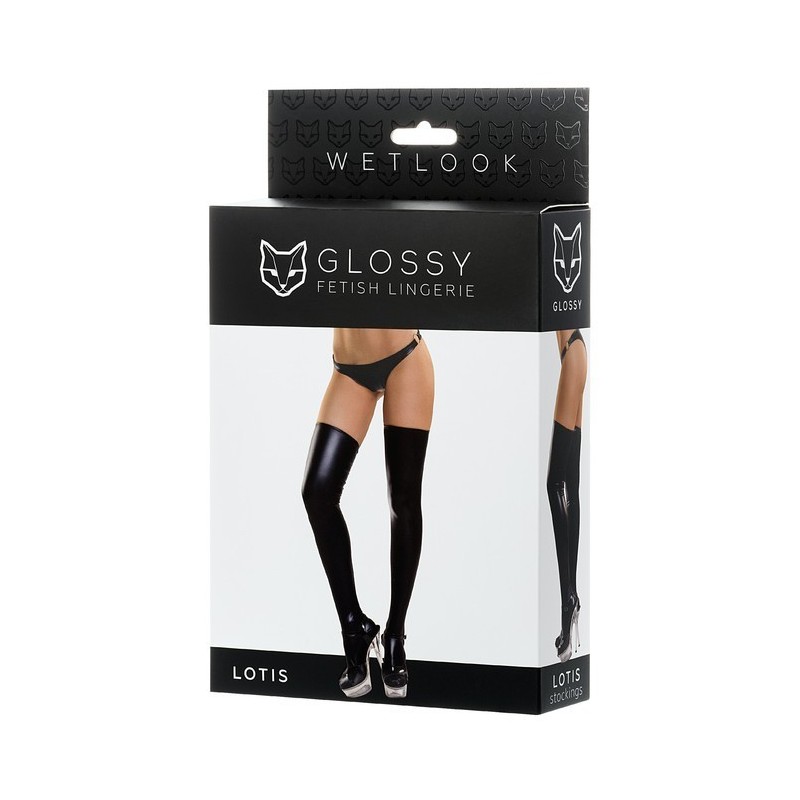 Medias Wetlook Negro Lotis Talla S