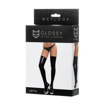 Medias Wetlook Negro Lotis Talla S 2
