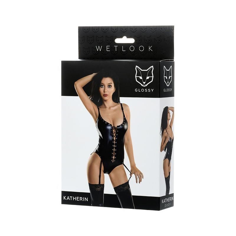 Body Wetlook Black Katherin Size M