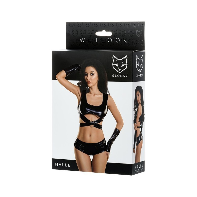 Set 3 piezas Wetlook Negro Halle Talla S