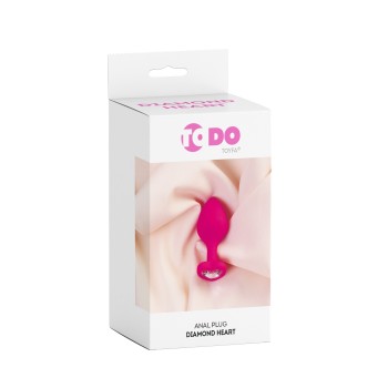 Diamond Heart Rosa Joya Anal Corazon M Silicona 8x3cm ToDo A-TOYS 2