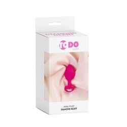 Diamond Heart Rosa Joya Anal Corazon M Silicona 8x3cm ToDo A-TOYS