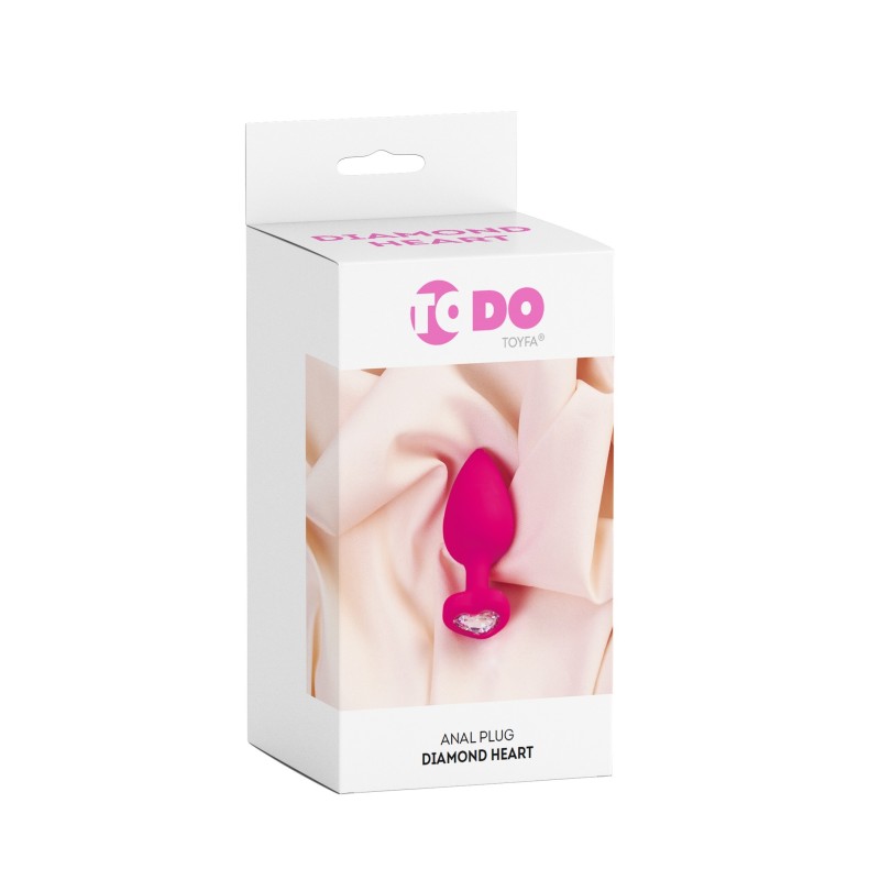 Diamond Heart Rosa Joya Anal Corazon L Silicona 9,5x4cm ToDo A-TOYS