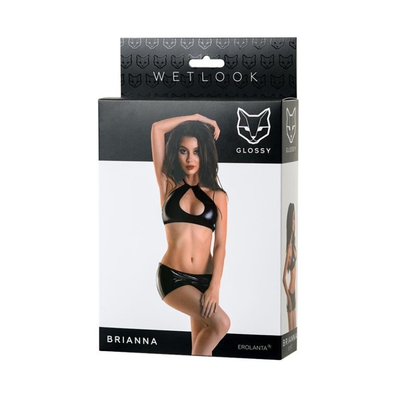 Set 2 piezas Wetlook Negro Brianna Talla S