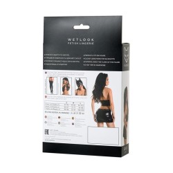 Set 2 pieces Wetlook Black Gigi Size L