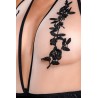 Body Wetlook Negro con Transparencia Kiara Talla S