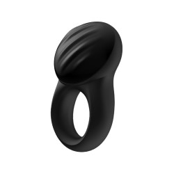 Signet Ring Black incl. Bluetooth and App - 10 modes - Rechargeable Ring