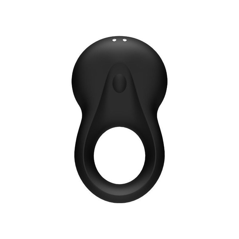 Signet Ring Black incl. Bluetooth and App - 10 modes - Rechargeable Ring