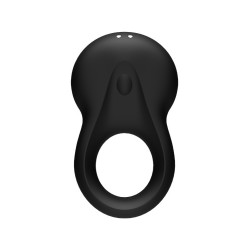Signet Ring Black incl. Bluetooth and App - 10 modes - Rechargeable Ring