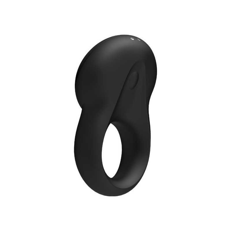 Signet Ring Black incl. Bluetooth and App - 10 modes - Rechargeable Ring